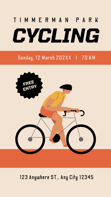 Designvorlage Cycling Event in City Park für Instagram Story