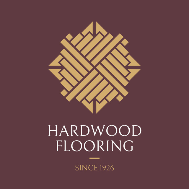 Premium Hardwood Flooring Service Promotion Animated Logo Design Template