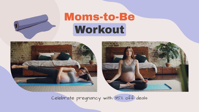 Plantilla de diseño de Stunning Workout For Future Moms With Discount Full HD video 