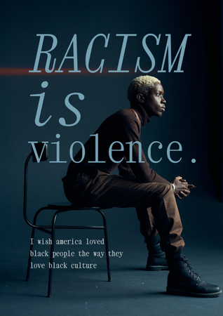 Designvorlage Protest against Racism für Poster A3