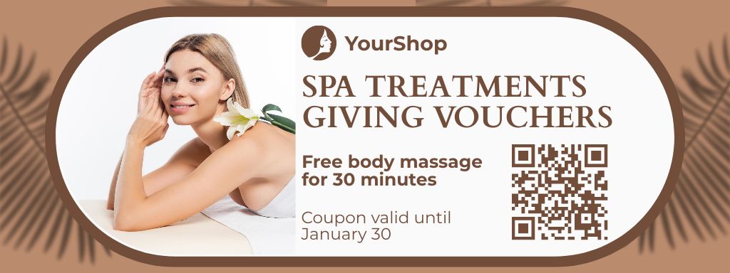Body Massage Services at Spa Coupon Šablona návrhu