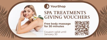 Body Massage Services at Spa Coupon Design Template