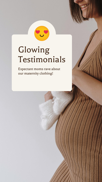 Designvorlage Positive Pregnancy Clothes Feedback für Instagram Video Story