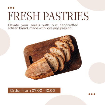 Fresh Pastries to Order Instagram Design Template