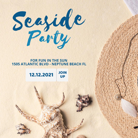Designvorlage Beach Party Announcement für Instagram