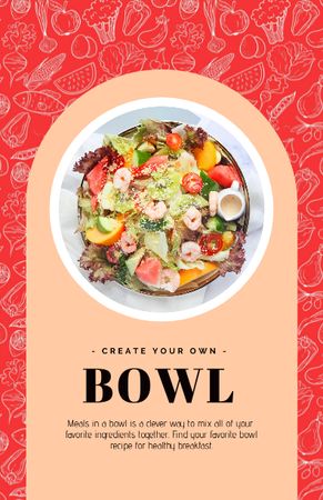Tasty Dish in Bowl Recipe Card tervezősablon