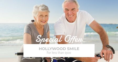 Dental services for elder people Facebook AD Design Template