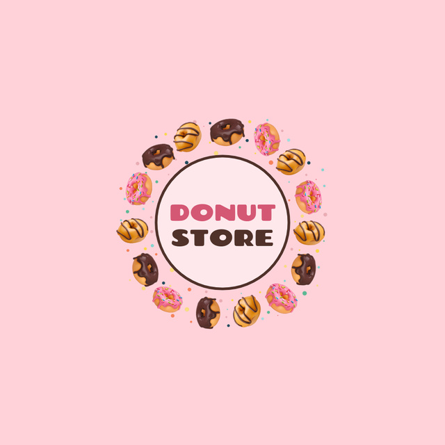 Flavorful Donuts Shop Special Offer With Various Icing Animated Logo Design Template