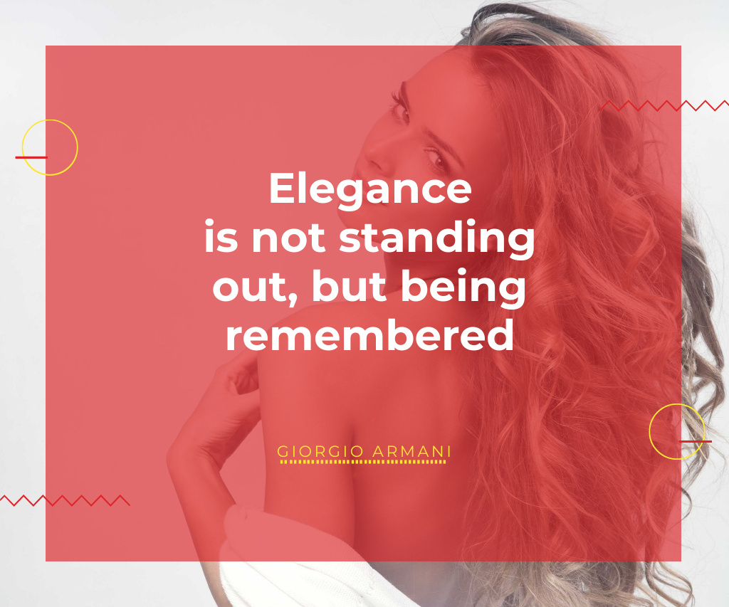 Template di design Citation about Elegance Being Remembered Large Rectangle