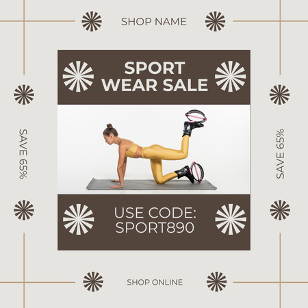 Designvorlage Promo des Sportbekleidungsverkaufs für Instagram