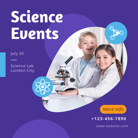 Science Day Event For Kids Instagram Design Template