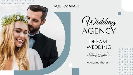 Wedding Agency Ad with Loving Couple Youtube Thumbnail Design Template