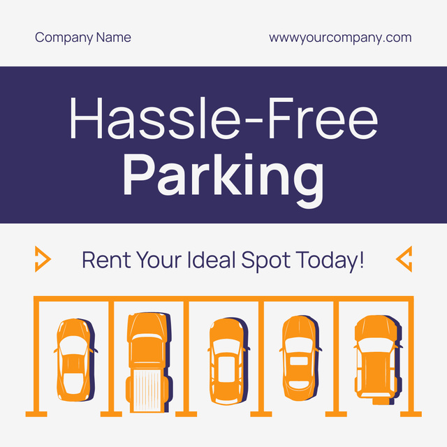 Hassle-Free Parking Services Instagram ADデザインテンプレート