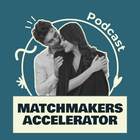 Plantilla de diseño de Servicios de acelerador de emparejamiento para parejas jóvenes enamoradas Podcast Cover 