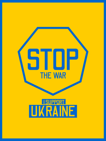 Plantilla de diseño de alto a la guerra en ucrania Poster US 