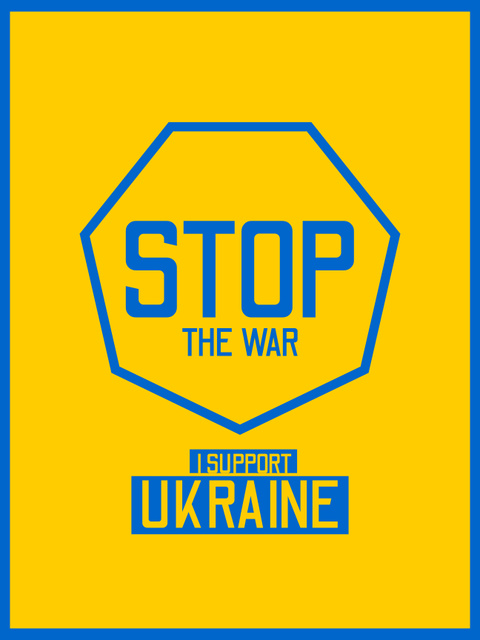 Stop War in Ukraine Poster US Πρότυπο σχεδίασης