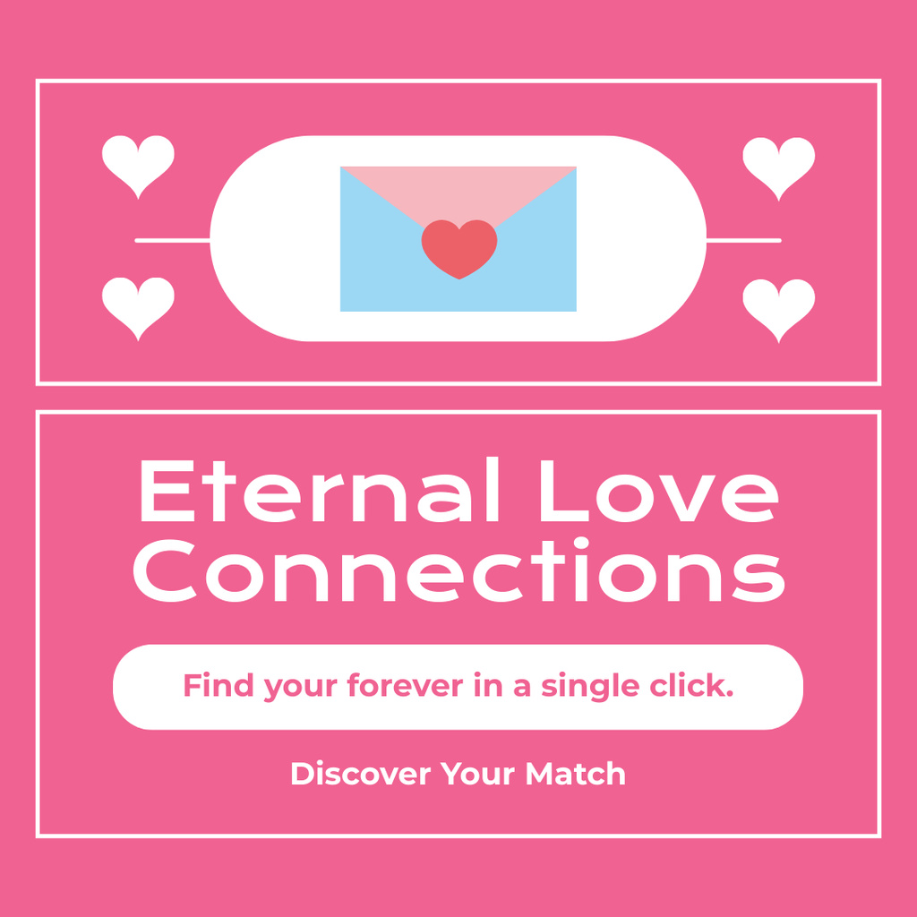 Find Your Eternal Love Instagramデザインテンプレート