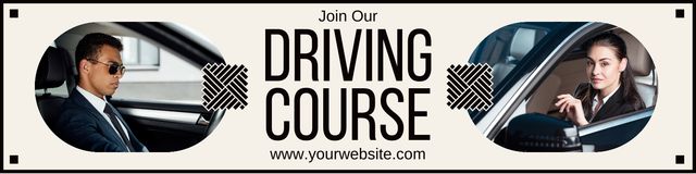 Expert-led Driving School Course Offer Twitter Πρότυπο σχεδίασης