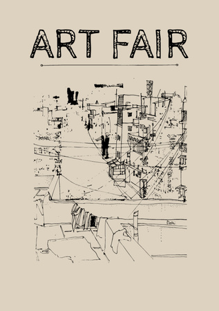 Art Fair Announcement Flyer A5 Design Template