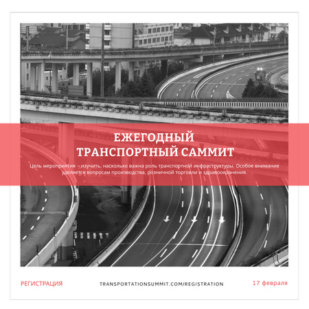 Annual infrastructure transportation summit Instagram AD Design Template