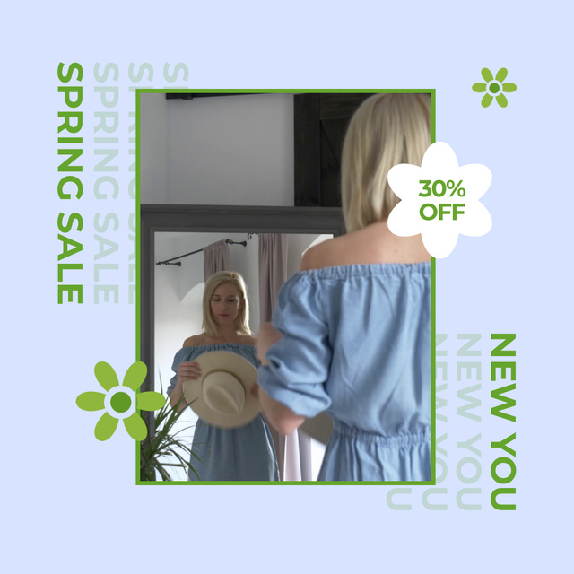 Seasonal Female Clothes Sale Offer Animated Post Design Template