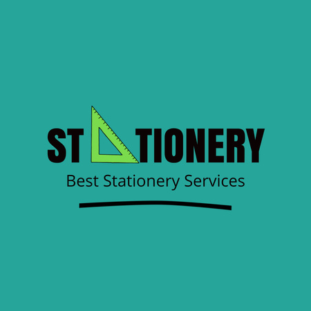 Laconic Ad for Stationery Store Animated Logo Design Template
