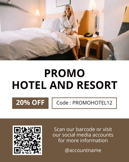 Special Promo of Luxury Hotel and Resort Instagram Post Verticalデザインテンプレート