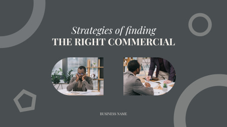 Ontwerpsjabloon van Presentation Wide van Strategies of Finding Commercial Real Estate