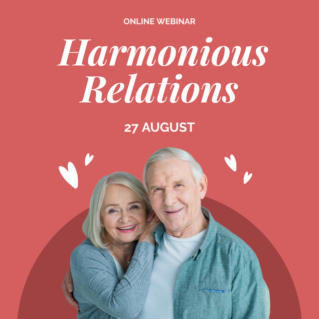 Online Webinar For Elderly About Harmonious Relations Instagram Πρότυπο σχεδίασης