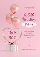 Valentine's Day Special Sale with Balloons and Gift