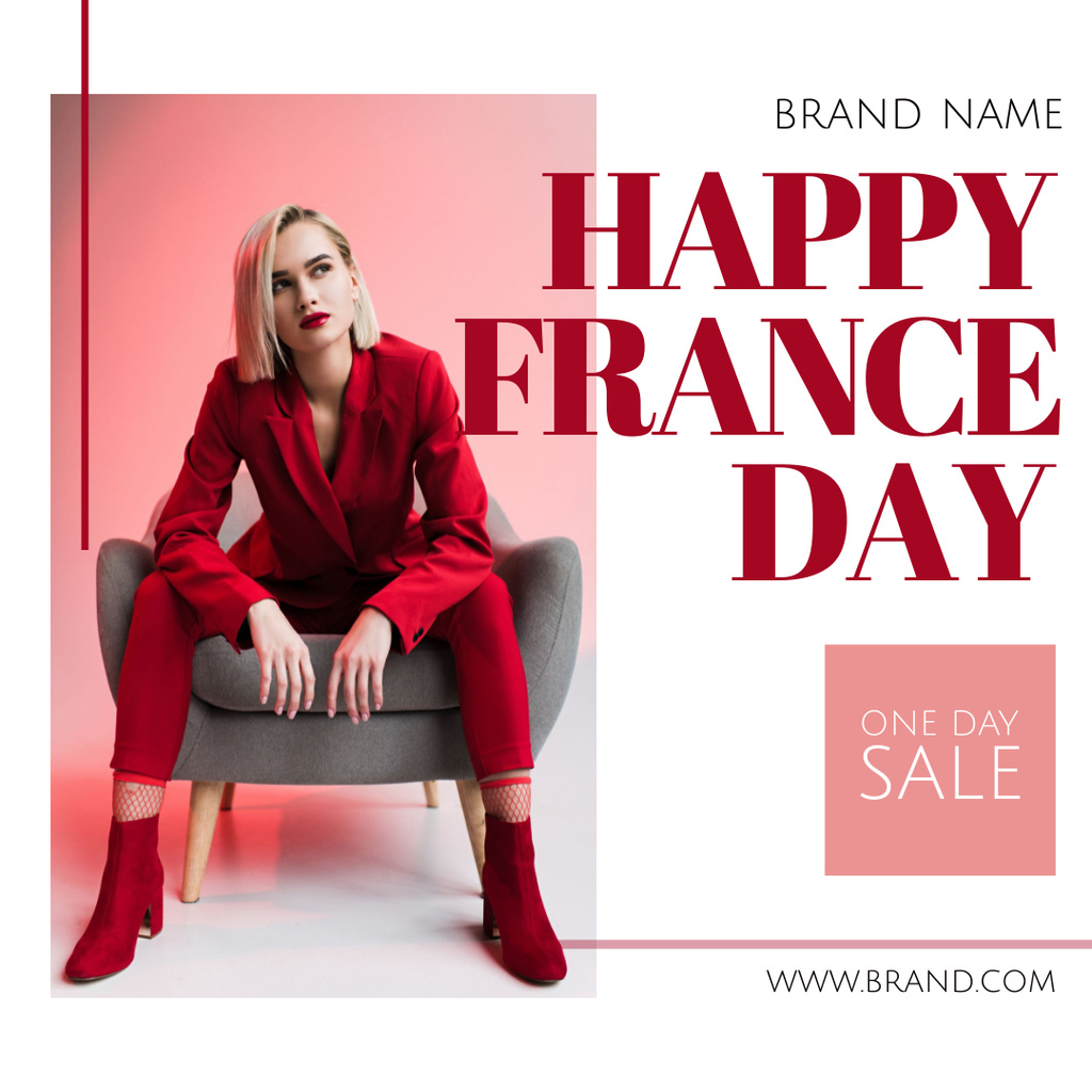 France Day Clothing Sale Instagram tervezősablon