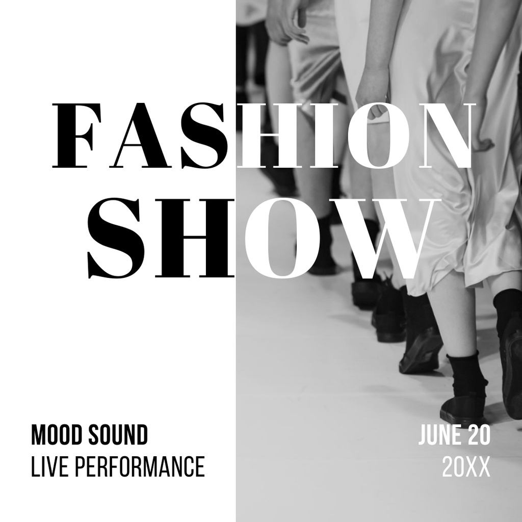 Ontwerpsjabloon van Instagram van Fashion Show Announcement