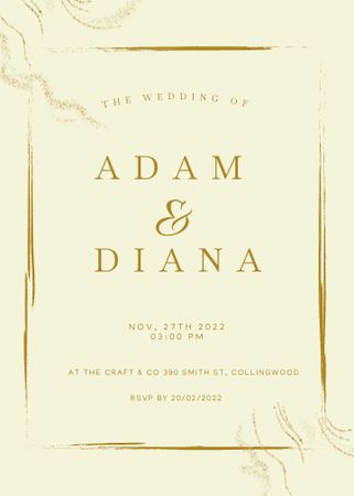Template di design Wedding Invitation Card Invitation