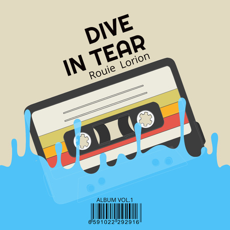 Capa do álbum com o nome Dive In Tears Album Cover Modelo de Design