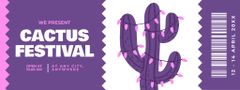 Cactus Festival Announcement in Purple