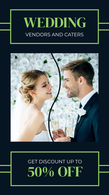 Discount on Wedding Vendors and Catering Services Instagram Video Story Tasarım Şablonu