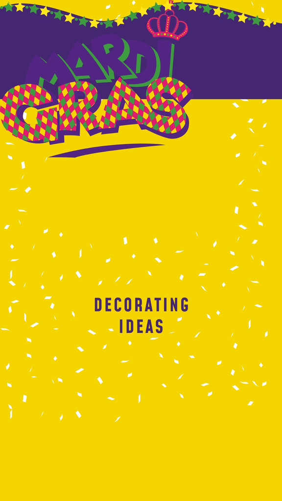 Mardi Gras Decorating ideas Offer Instagram Story Design Template