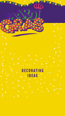 Mardi Gras Decorating ideas Offer Instagram Story Design Template