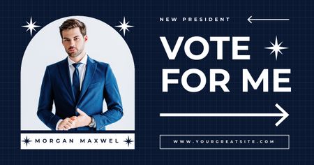 Young Presidential Candidate Facebook AD Design Template