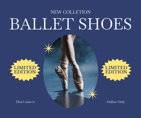Limited Edition of Ballet Shoes Facebook tervezősablon