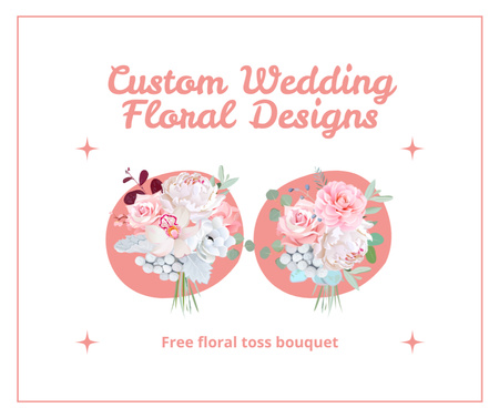 Designvorlage Wunderschönes Wurfsträuße-Angebot für die Braut für Facebook