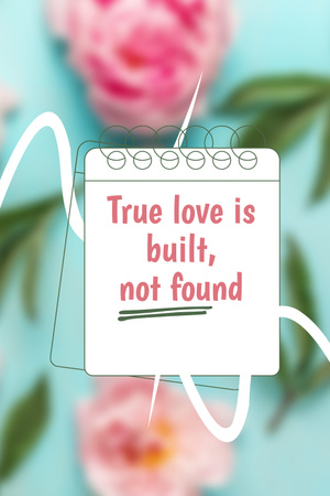 Template di design Citazione filosofica sull'amore sincero Pinterest