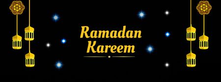 Designvorlage Ramadan kareem für Facebook cover