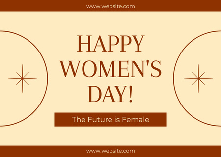 Phrase about Women and Future on Women's Day Card Design Template