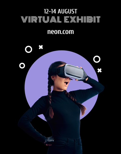 Designvorlage Engaging Online Museum Tours With VR Glasses für Poster 22x28in