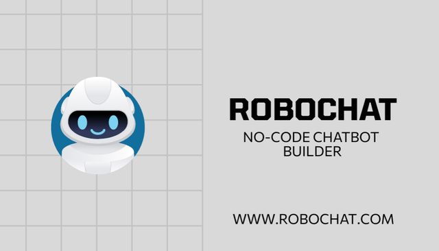 Szablon projektu Chat Bot Advertisement Business Card US