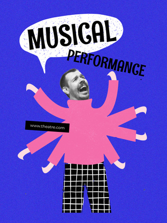 Musical Performance Announcement Poster 36x48in – шаблон для дизайна