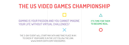 Video Games Championship announcement Tumblr tervezősablon