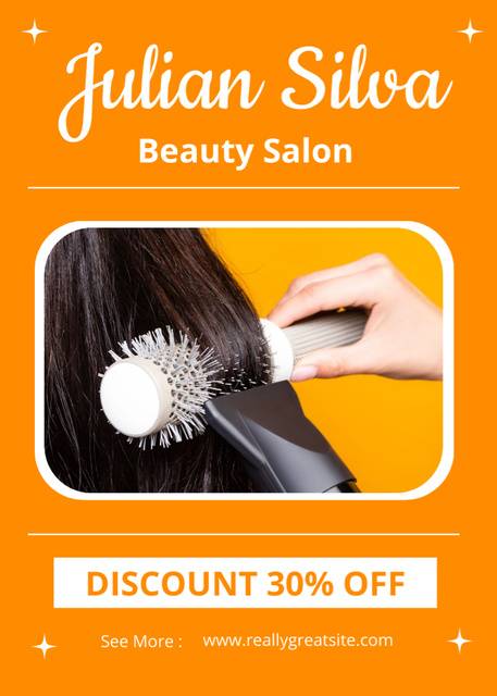 Designvorlage Beauty Salon Discount Offer für Flayer