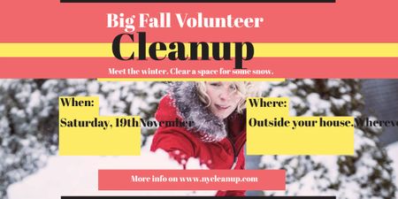 Platilla de diseño Winter Volunteer clean up Image